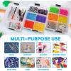 imageBins ampamp Things Bead Organizer with Adjustable Compartments  Durable Toy Organizers and Storage Solution for Dolls Crafts Mini Toy Figures Jewelry and Beads  3 Tier 18 CompartmentsClear