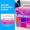 imageBins ampamp Things Bead Organizer with Adjustable Compartments  Durable Toy Organizers and Storage Solution for Dolls Crafts Mini Toy Figures Jewelry and Beads  3 Tier 18 CompartmentsPink