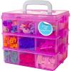 imageBins ampamp Things Bead Organizer with Adjustable Compartments  Durable Toy Organizers and Storage Solution for Dolls Crafts Mini Toy Figures Jewelry and Beads  3 Tier 18 CompartmentsPink