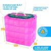 imageBins ampamp Things Bead Organizer with Adjustable Compartments  Durable Toy Organizers and Storage Solution for Dolls Crafts Mini Toy Figures Jewelry and Beads  3 Tier 18 CompartmentsPink