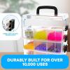imageBins ampamp Things Bead Organizer with Adjustable Compartments  Durable Toy Organizers and Storage Solution for Dolls Crafts Mini Toy Figures Jewelry and Beads  3 Tier 18 CompartmentsClear