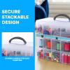 imageBins ampamp Things Bead Organizer with Adjustable Compartments  Durable Toy Organizers and Storage Solution for Dolls Crafts Mini Toy Figures Jewelry and Beads  3 Tier 18 CompartmentsClear