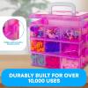 imageBins ampamp Things Bead Organizer with Adjustable Compartments  Durable Toy Organizers and Storage Solution for Dolls Crafts Mini Toy Figures Jewelry and Beads  3 Tier 18 CompartmentsPink