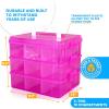 imageBins ampamp Things Bead Organizer with Adjustable Compartments  Durable Toy Organizers and Storage Solution for Dolls Crafts Mini Toy Figures Jewelry and Beads  3 Tier 18 CompartmentsPink