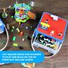 imageBins ampamp Things Bin Box Organizer for Small Toys  Travel Toy Set Carry Case with Builtin Lid  Sturdy Storage for Mini Blocks  Portable Toy Storage  Blue and RedBluered