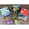 imageBins ampamp Things Bin Box Organizer for Small Toys  Travel Toy Set Carry Case with Builtin Lid  Sturdy Storage for Mini Blocks  Portable Toy Storage  Blue and RedBluewhite