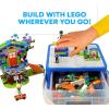 imageBins ampamp Things Bin Box Organizer for Small Toys  Travel Toy Set Carry Case with Builtin Lid  Sturdy Storage for Mini Blocks  Portable Toy Storage  Blue and RedBluewhite