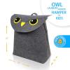imageBins ampamp Things Cute Owl Kids Nursery Laundry Hamper  Toy Organizer Basket  Baby Hamper  Baby Laundry Basket for Clothes Toys  Storage Bin for Baby Boy or Girl