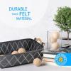 imageBins ampamp Things Felt Storage Bins Basket Set of 3 S M L Fabric Storage Organizing Baskets with Durable Handles  Home Storage Organizer Made with Thick Durable Felt Materials  Fabric Storage Basket