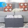 imageBins ampamp Things Large Felt Folding Storage Basket 275 x 15 x 15 Inches Thick Felt Home Organizer Bin with Handles  For Pillow and Blanket Storage Kids Toy Chest Bedroom Organizer More