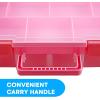 imageBins ampamp Things Pink 3Tier Toy Storage Organizer with Adjustable Compartments for Kids Room Fit for Hot Wheels Dolls Lego Arts Crafts SuppliesPink