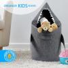 imageBins ampamp Things Shark Kids Nursery Boys Laundry Hamper Laundry Bin  Toy Organizer Basket  Baby Hamper  Baby Laundry Basket with Handles  Real Shark Look with Teeth Fins Eyes