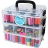 imageBins ampamp Things Bead Organizer with Adjustable Compartments  Durable Toy Organizers and Storage Solution for Dolls Crafts Mini Toy Figures Jewelry and Beads  3 Tier 18 CompartmentsClear
