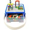 imageBins ampamp Things Bin Box Organizer for Small Toys  Travel Toy Set Carry Case with Builtin Lid  Sturdy Storage for Mini Blocks  Portable Toy Storage  Blue and RedBluewhite