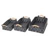 imageBins ampamp Things Felt Storage Bins Basket Set of 3 S M L Fabric Storage Organizing Baskets with Durable Handles  Home Storage Organizer Made with Thick Durable Felt Materials  Fabric Storage Basket