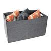 imageBins ampamp Things Large Felt Folding Storage Basket 275 x 15 x 15 Inches Thick Felt Home Organizer Bin with Handles  For Pillow and Blanket Storage Kids Toy Chest Bedroom Organizer More