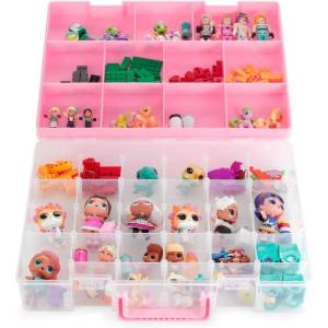 imageBins ampamp Things Pink 3Tier Toy Storage Organizer with Adjustable Compartments for Kids Room Fit for Hot Wheels Dolls Lego Arts Crafts SuppliesPink