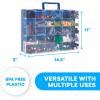 imageBins ampamp Things 30 Compartment Plastic Storage Box Organizer for Lego Hot Wheels LOL Surprise  Blue Rectangular