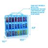 imageBins ampamp Things Hot Wheels Display Case and Toy Car Storage Organizer Double sided 48  Multi Compartment Plastic Car Toy Organizer Compatible with Lego LOL Surprise Matchbox cars storage case  Blue
