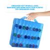 imageBins ampamp Things Hot Wheels Display Case and Toy Car Storage Organizer Double sided 48  Multi Compartment Plastic Car Toy Organizer Compatible with Lego LOL Surprise Matchbox cars storage case  Blue