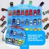 imageBins ampamp Things Hot Wheels Display Case and Toy Car Storage Organizer Double sided 48  Multi Compartment Plastic Car Toy Organizer Compatible with Lego LOL Surprise Matchbox cars storage case  Blue
