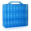 imageBins ampamp Things Hot Wheels Display Case and Toy Car Storage Organizer Double sided 48  Multi Compartment Plastic Car Toy Organizer Compatible with Lego LOL Surprise Matchbox cars storage case  Blue