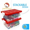 image:imageBins amp Things Lego Organizers and Storage Set of 2  Large and Small Stackable Storage Bins  Clear Toy Storage Bin  Organizers and Storage for Puzzles Dolls Cars and Other Toys
