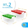 image:imageBins amp Things Lego Organizers and Storage Set of 2  Large and Small Stackable Storage Bins  Clear Toy Storage Bin  Organizers and Storage for Puzzles Dolls Cars and Other Toys